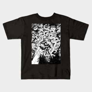Gothic Manga Medusa - Greek Mythology Lover Snakes Serpens Kids T-Shirt